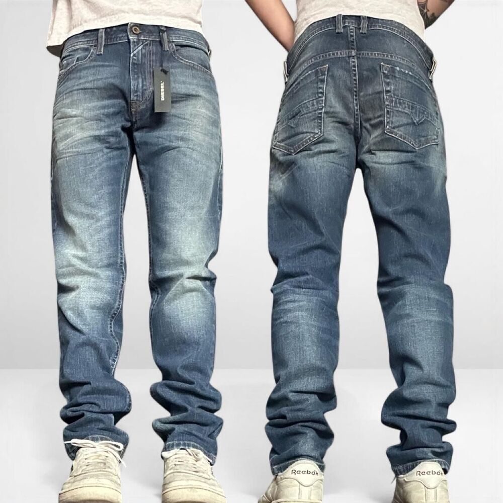 Y2K Diesel 32x32 Thanner slim skinny faded wash denim jeans designer